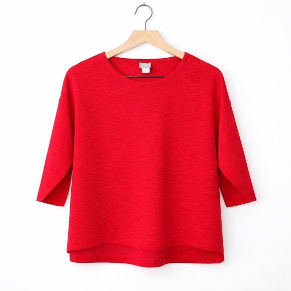 Chico's Tops - Chico's Vibrant Red 3/4 Sleeve Top (109)